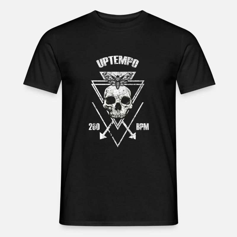 Uptempo Rave Techno Terrorcore Geschenk - Männer T-Shirt - Schwarz