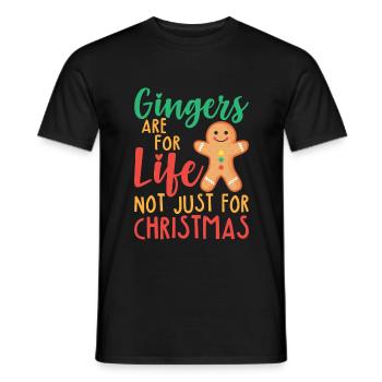 Gingers Are For Life Not Just For Christmas Funny - Männer T-Shirt - Schwarz - Vorne - AI Model Male 178 light (178cm)