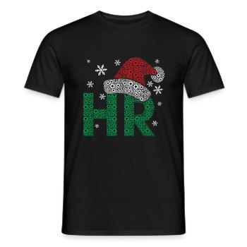 Les ressources humaines Santa a la gestion des ressources humaines drôle - T-shirt homme - noir - Devant - AI Model Male 178 light (178cm)