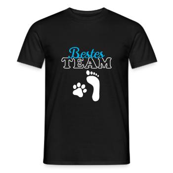 Team Hund & Mensch Hundebesitzer Hundeliebe Hunde - Männer T-Shirt - Schwarz - Vorne - AI Model Male 178 light (178cm)