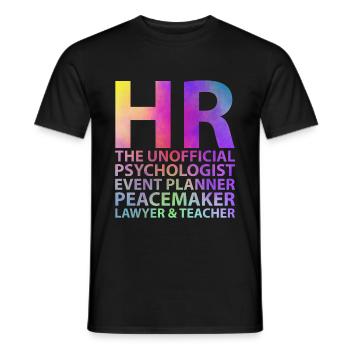 HR The Unofficial Psychologist Event Planner - Männer T-Shirt - Schwarz - Vorne - AI Model Male 178 light (178cm)