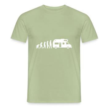 Camping-car camping-car Camping Evolution Caravan - T-shirt homme - vert sauge - Devant - AI Model Male 178 light (178cm)