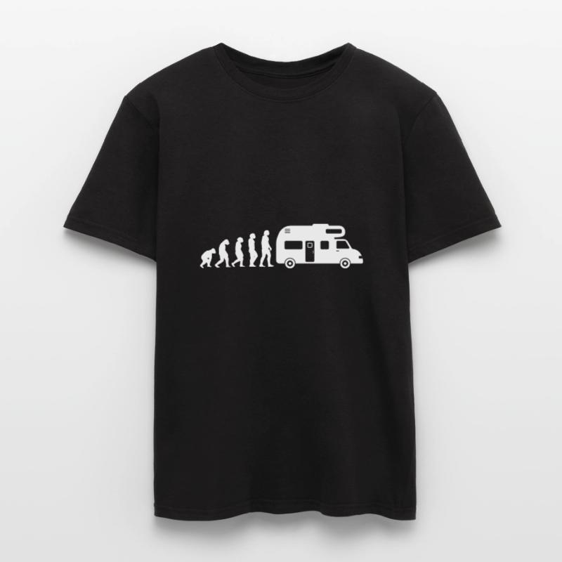 Camper Van Camping Evolution Caravan Wohnmobil Männer T-Shirt