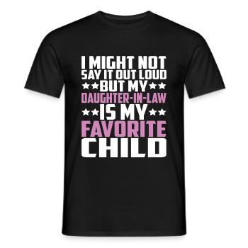 Ma belle-fille est mon enfant préféré drôle - T-shirt homme - noir - Devant - AI Model Male 178 light (178cm)