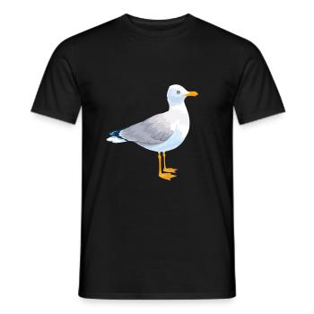 Seagulls sea birds tshirt - Men's T-Shirt - black - Front - AI Model Male 178 light (178cm)