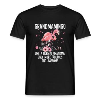 Grandmamingo Like Normal Grandma Only More Fabulou - Men's T-Shirt - black - Front - AI Model Male 178 light (178cm)