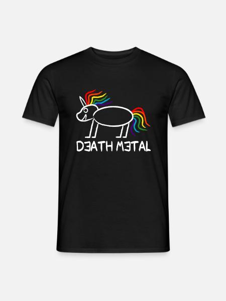 Death Metal Einhorn - T-shirt herr - svart