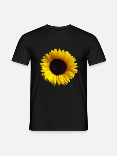 Sunflower, sunflower, flower, bloom, floral - Men's T-Shirt - black