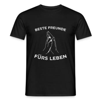 Bestefreunde fürs Leben Hunde und Menschen Hund - Männer T-Shirt - Schwarz - Vorne - AI Model Male 178 light (178cm)