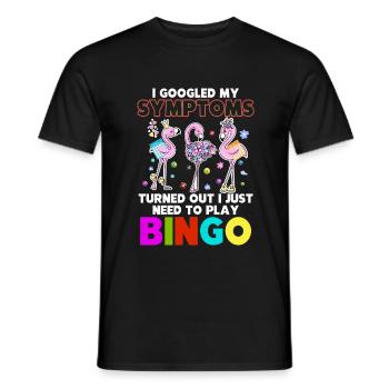Mes Symtoms se sont avérés que j'avais juste besoin de jouer au bingo - T-shirt homme - noir - Devant - AI Model Male 178 light (178cm)