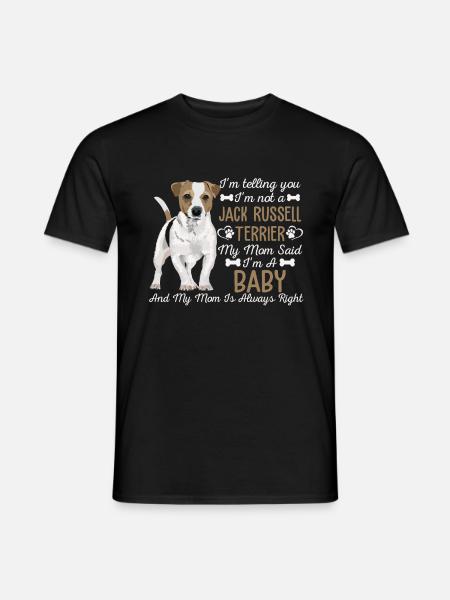 Jack Russell Dog Mom T Shirt - Männer T-Shirt - Schwarz