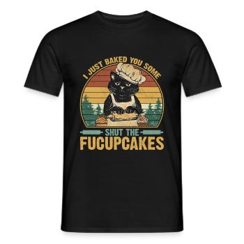 Je viens de vous faire cuire au four certains arrêtent la cuisson des fucupcakes - T-shirt homme - noir - Devant - AI Model Male 178 light (178cm)