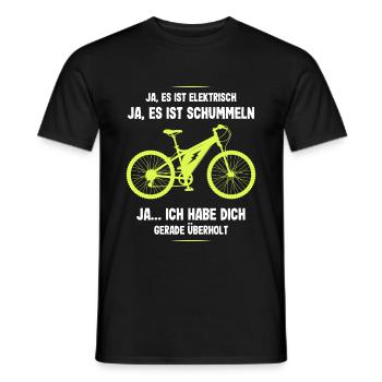 E-Bike Ich habe Dich Überholt Biker Fahrrad - Männer T-Shirt - Schwarz - Vorne - AI Model Male 178 light (178cm)