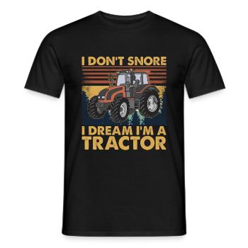 Je ne ronfle pas, je rêve que je suis un tracteur T-shirt drôle - T-shirt homme - noir - Devant - AI Model Male 178 light (178cm)