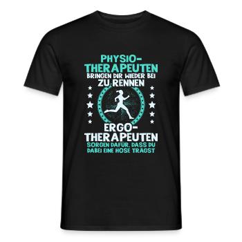 Physiotherapeut Ergotherapeut Physiotherapie Ergot - Männer T-Shirt - Schwarz - Vorne - AI Model Male 178 light (178cm)