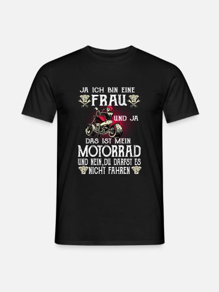 Motorrad Bikerin fahren ja ich bin eine Frau - Männer T-Shirt - Schwarz