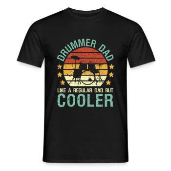 Schlagzeug Papa Drummer Geschenk Schlagzeuger - Männer T-Shirt - Schwarz - Vorne - AI Model Male 178 light (178cm)
