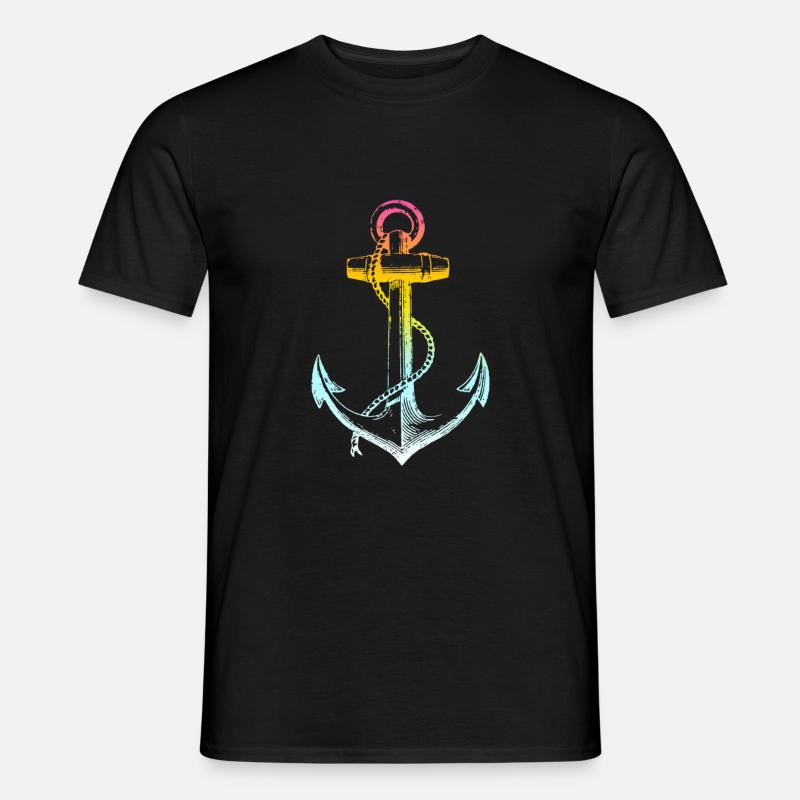 Anker - Männer T-Shirt - Schwarz