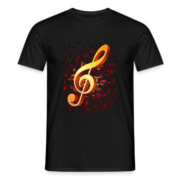 Musicien de musique Clef Treble Clef - T-shirt homme - noir - Devant - AI Model Male 178 light (178cm)