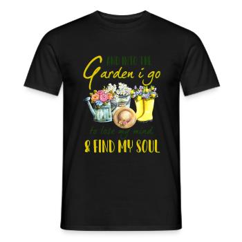 And Into The Garden I Go To Lose My Mind T Shirt - Men's T-Shirt - black - Front - AI Model Male 178 light (178cm)