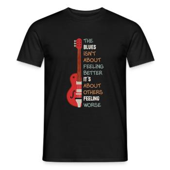 Blues musique guitariste guitariste guitare - T-shirt homme - noir - Devant - AI Model Male 178 light (178cm)