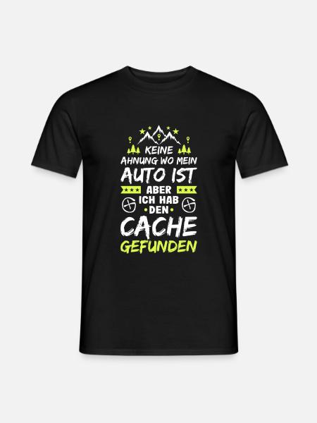 Geocaching Keine Ahnung Geocacher Cache Geocachen - Männer T-Shirt - Schwarz