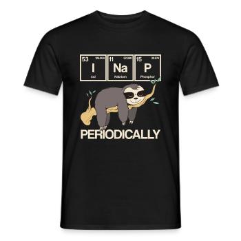 Periodic Table I Nap Periodic Sloth Geek - Men's T-Shirt - black - Front - AI Model Male 178 light (178cm)