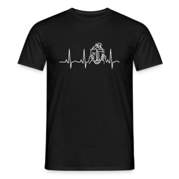 Livre livres lecture heartbeat bookworm cadeau - T-shirt homme - noir - Devant - AI Model Male 178 light (178cm)