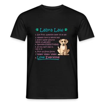 Labra-Law Funny Labrador, Labrador Gift Idea for L - Men's T-Shirt - black - Front - AI Model Male 178 light (178cm)
