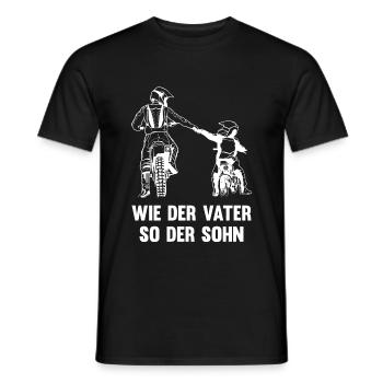 Wie der Vater so der Sohn Motocross Motorrad - Männer T-Shirt - Schwarz - Vorne - AI Model Male 178 light (178cm)