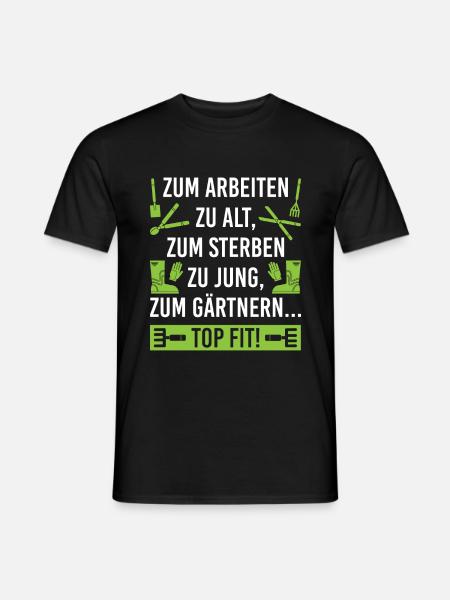 Gärtner Hobbygärtner Rentner Garten Geschenk - Männer T-Shirt - Schwarz