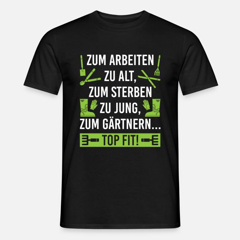 Gärtner Hobbygärtner Rentner Garten Geschenk - Männer T-Shirt - Schwarz