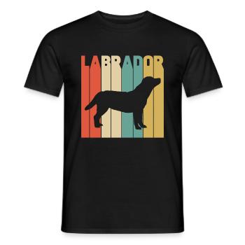 Labrador retro dog dog lover dogs - Men's T-Shirt - black - Front - AI Model Male 178 light (178cm)