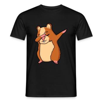 Dabbing Hamster Tanzender Hamster Tier Hämsterchen - Männer T-Shirt - Schwarz - Vorne - AI Model Male 178 light (178cm)