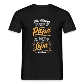 Kinder dich als Opa haben Werdender Großvater Opi - Männer T-Shirt - Schwarz - Vorne - AI Model Male 178 light (178cm)