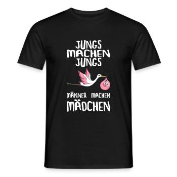 Jungs machen Jungs Männer machen Mädchen Werdender - Männer T-Shirt - Schwarz - Vorne - AI Model Male 178 light (178cm)
