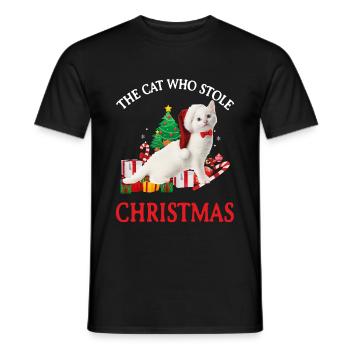 Ugly Christmas Xmas masque visage Noël - T-shirt homme - noir - Devant - AI Model Male 178 light (178cm)