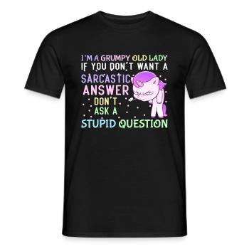 Unicorn Christmas Xmas Gift Idea Sweet funny - Men's T-Shirt - black - Front - AI Model Male 178 light (178cm)
