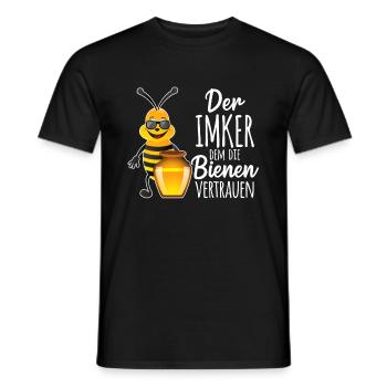 Der Imker dem die Bienen vertrauen Bienenzüchter I - Männer T-Shirt - Schwarz - Vorne - AI Model Male 178 light (178cm)