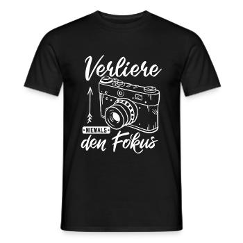 Photographer Never lose focus Photography Fot - Men's T-Shirt - black - Front - AI Model Male 178 light (178cm)