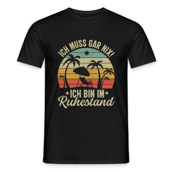 Rentner Rente Ruhestand Geschenk - Männer T-Shirt - Schwarz - Vorne - AI Model Male 178 light (178cm)