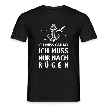 Ostsee Ich Muss Garnix Ich Muss Nur Nach Rügen Ank - Männer T-Shirt - Schwarz - Vorne - AI Model Male 178 light (178cm)