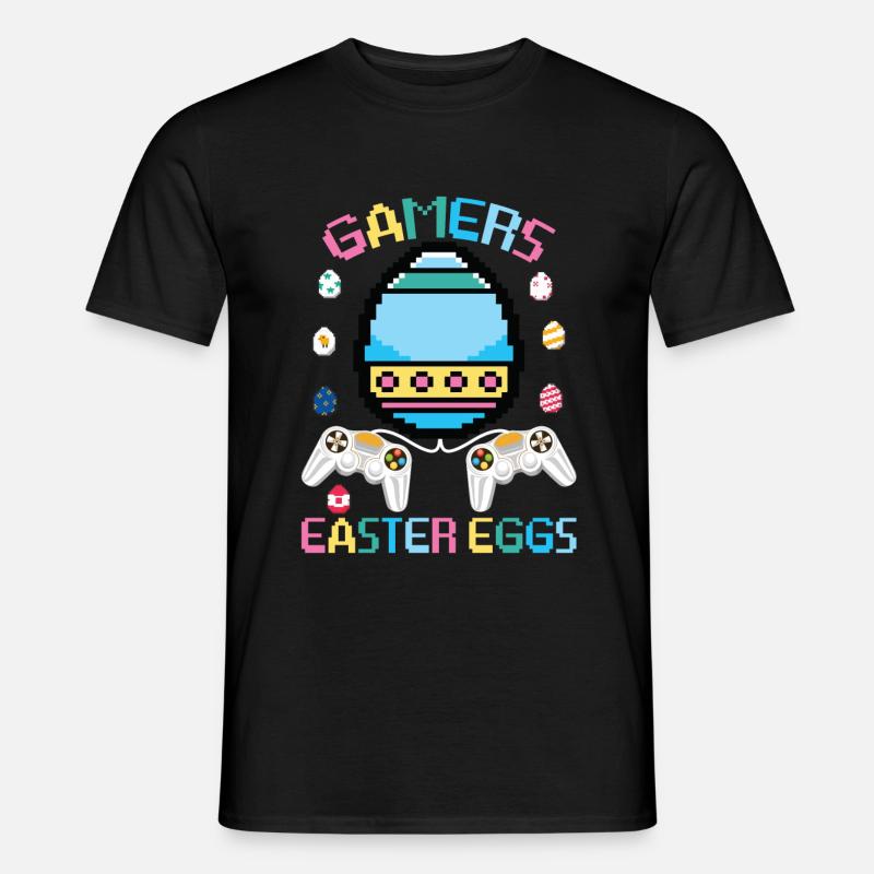 Gamer Easter Eggs - Männer T-Shirt - Schwarz