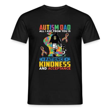 Autism Dad Patience Kindness Acceptance - Men's T-Shirt - black - Front - AI Model Male 178 light (178cm)