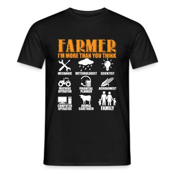 Farmer I’m More Than You Think - T-shirt homme - noir - Devant - AI Model Male 178 light (178cm)