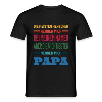 Papa Vatertag Männer Vatertag sprüche - Männer T-Shirt - Schwarz - Vorne - AI Model Male 178 light (178cm)