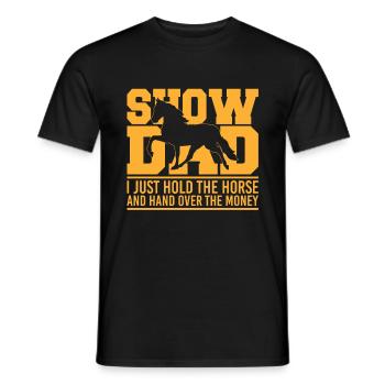 Horse Show Dad Hold The Horse - Men's T-Shirt - black - Front - AI Model Male 178 light (178cm)