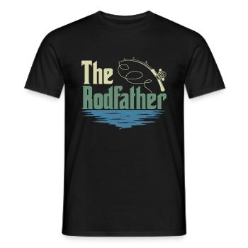 The Rodfather Fishing Rod - T-shirt homme - noir - Devant - AI Model Male 178 light (178cm)