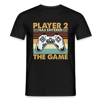 Player 2 Has Entered The Game - T-shirt homme - noir - Devant - AI Model Male 178 light (178cm)