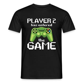 Player 2 Has Entered The Game - T-shirt homme - noir - Devant - AI Model Male 178 light (178cm)